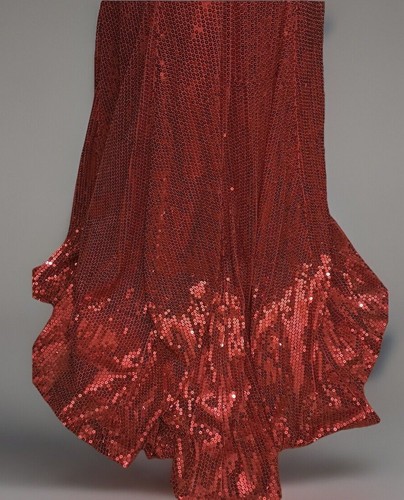 Vintage Jessica sexy rot Pailletten Kleid Festzug Meerjungfrau Prinzessin schwarz Krawatte Kleid - Bild 13 von 15