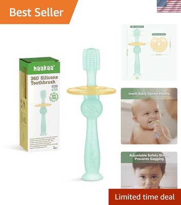 360° Baby Toothbrush with Suction Base - Gentle Cleaning for Toddler's Self-B...