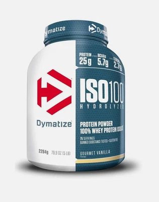 Dymatize ISO 100 Hydrolyzed Gourmet Protein Powder Whey Fit Vanilla Pack 2264g