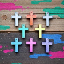 Christian Cross Keychains (20) Easter Party Favors, VBS Church Jesus Charms