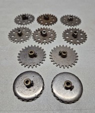 A.C. Gilbert Erector P11, P12 and CJ Gears, Lot of 10