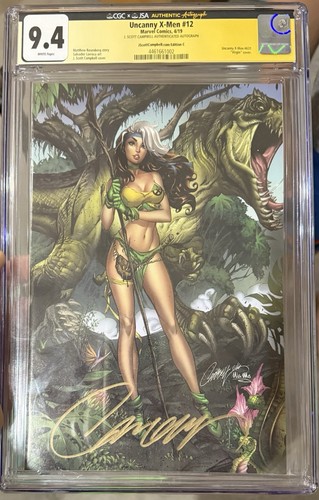 SAVAGE ROGUE 🔥SIGNED BY J SCOTT CAMPBELL UNCANNY X-MEN #12C (2019) VIRGIN - Picture 2 of 6