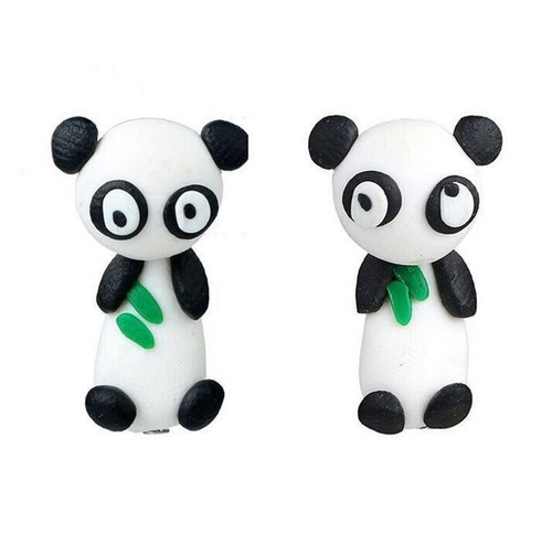 New Creative Cute Animal Dinosaur Cat Pottery Earrings Piercing Ear Stud Earring - Picture 26 of 26