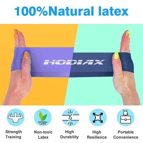 Exercise Yoga 5pc Elastic Fitness Resistance Bands Loop Gym Workout Training - Picture 19 of 37