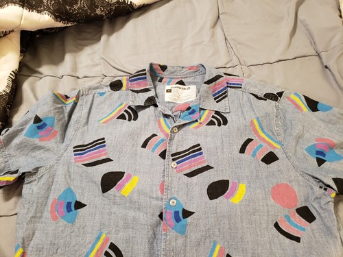 Target Take Pride Month blau Freizeit Button Down Hemd Herren Größe Medium - Bild 2 von 4