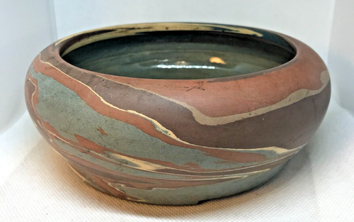 Ciotola NILOAK-KAOLIN Swirl Clay-Missione Arti e Mestieri-AR Benton Arkansas- (LR) - Foto 2 di 9