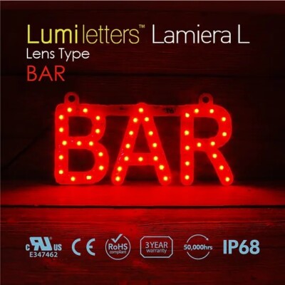 LED Letter Sign Bar Wine Open Cafe Window Nails Susi Slim red window