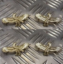 Mil-spec Air Force Wingspan Eagle Metal Badges 2 Pairs With Split Pins New