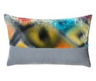 Fabric17 Velvet Pillow Cover 12x19", Abstract Art Silk Velvet Lumbar Pillow Case