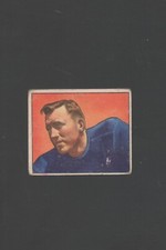 1950 Bowman Football  Card #84 Barney Poole-New York Yanks G Vg Card