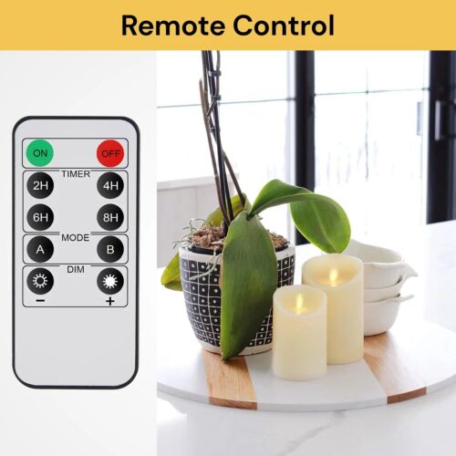 3Pcs Flameless LED Candles Battery Operated Flickering Flame Remote & Timer Gift - Picture 11 of 13