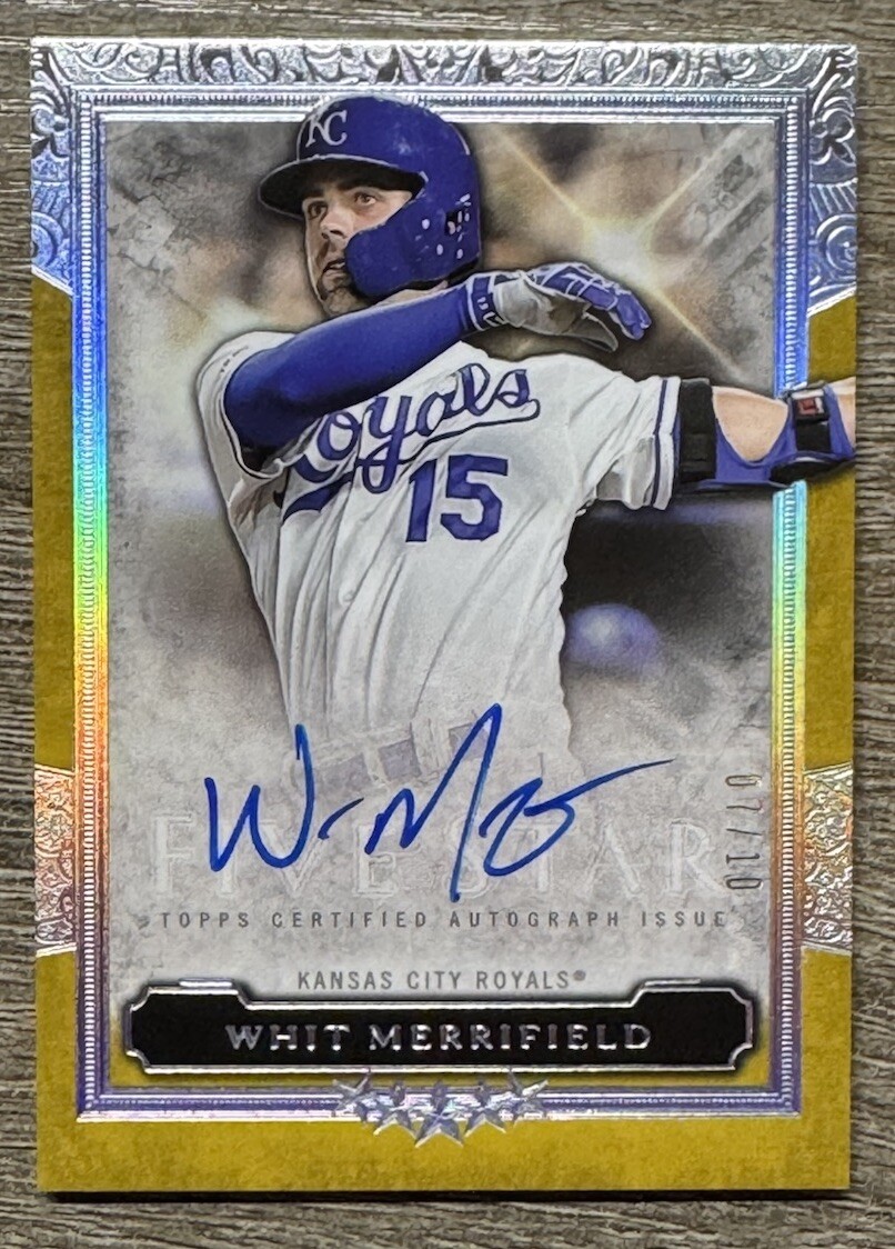 Whit Merrifield 2020 Topps Five Star #FSA-WM Kansas City Royals GOLD /10 AUTO