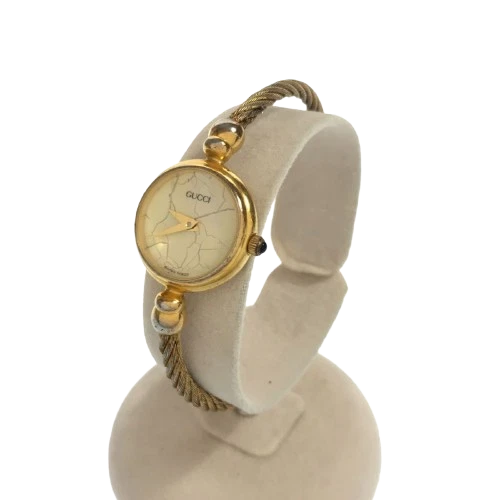 GUCCI 2700.2L Orologio Lista Bracciale Quarzo Donna Quadrante Conchiglia Oro Qz Bracciale