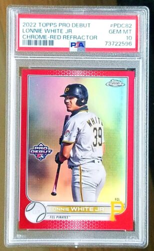 2022 Topps Pro Debut Chrome Lonnie White Jr Red Refractor #'d 4/5 PSA 10 - Picture 1 of 3