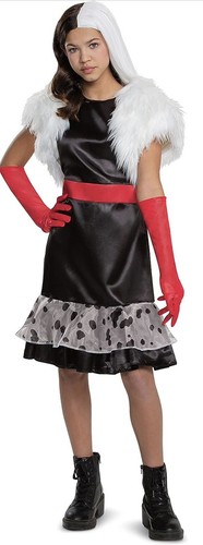 Cruella Disney Villains 101 Dalmatians Fancy Dress Halloween Teen Child Costume - Picture 1 of 5