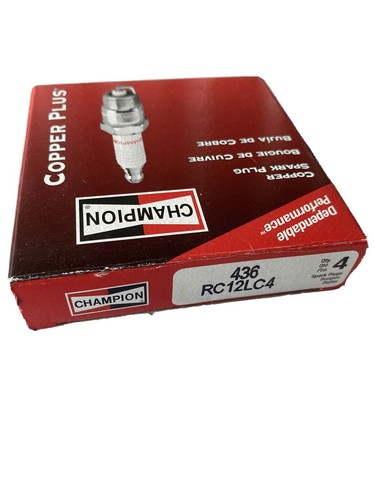 (4 Pack) CHAMPION 436 SPARK PLUGS RC12LC4 7 SPARK PLUGS NOS MADE IN USA - Picture 1 of 5