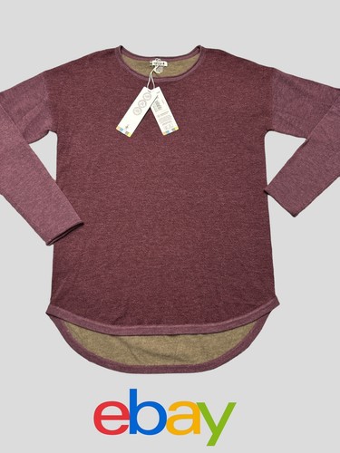 Smartwool Shadow Pine Colorblock Sweater Purple Heather Women Sze SMALL Top~NWT - Picture 2 of 4