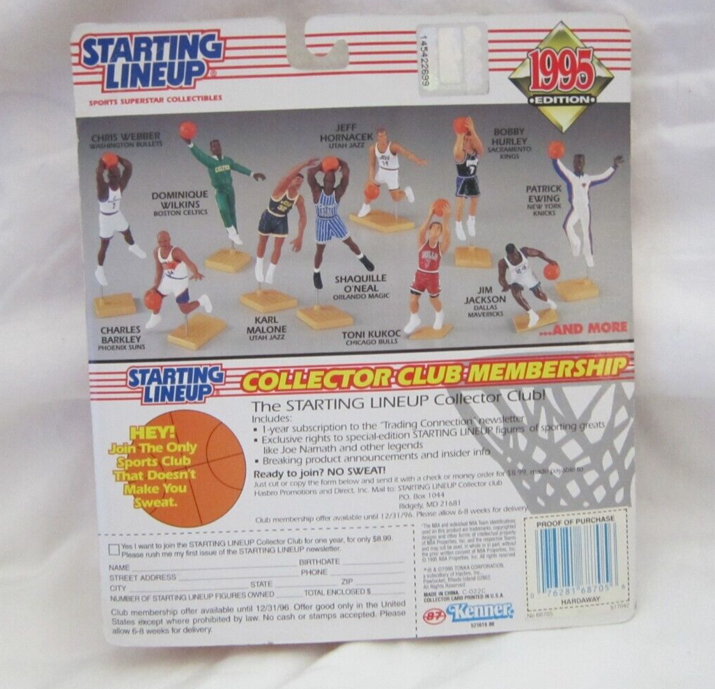 ANFERNEE HARDAWAY 1995 KENNER STARTING LINE-UP FIGURE&SPORTSCARD