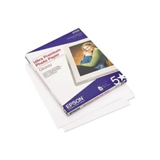 Epson Ultra-Premium Glossy Photo Paper, 11.1" x 8.7" x 0.6" 50 Sheets/Pack White
