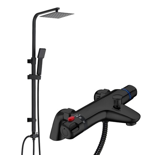 Moderne Thermostat Bar Dusche Mixer Ventil & Teleskop starre Steigung Duschset - Bild 83 von 124