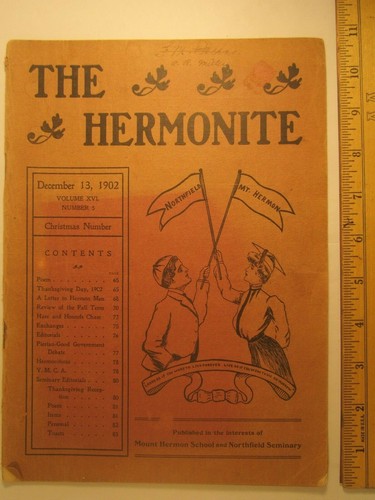 (Choice) THE HERMONITE Mount Hermon School MASS 1902-1903 Booklet [Z101d] - Picture 2 of 4