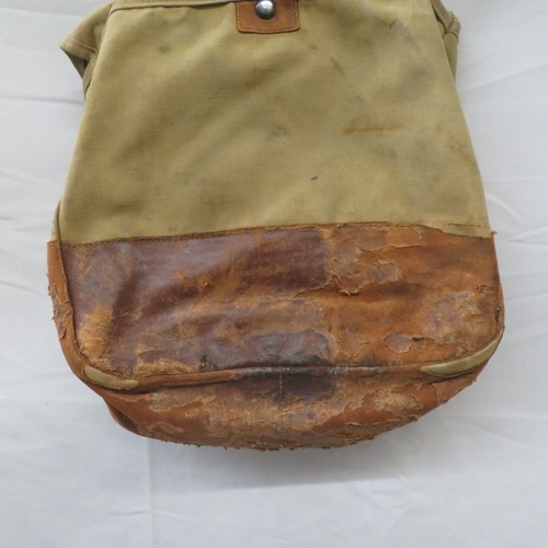 ORIGINAL WWI US ARMY OFFICER MUSETTE CARRY BAG Leather - Picture 11 of 19
