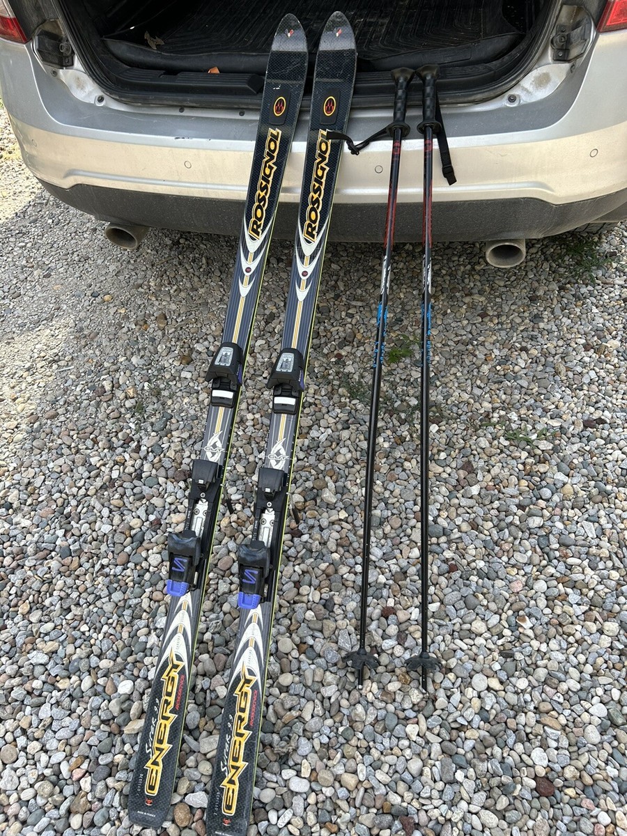 Rossignol Energy Super 9.9 Skis With Tonic Poles And Salomon Rossignol Energy Super 9.9 Skis With Tonic Poles And Salomon