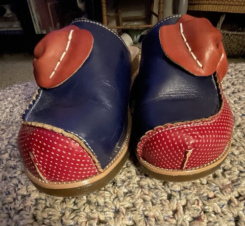 Spring Step L'Artiste women's size 40/9 blue/red leather clogs - Picture 2 of 10