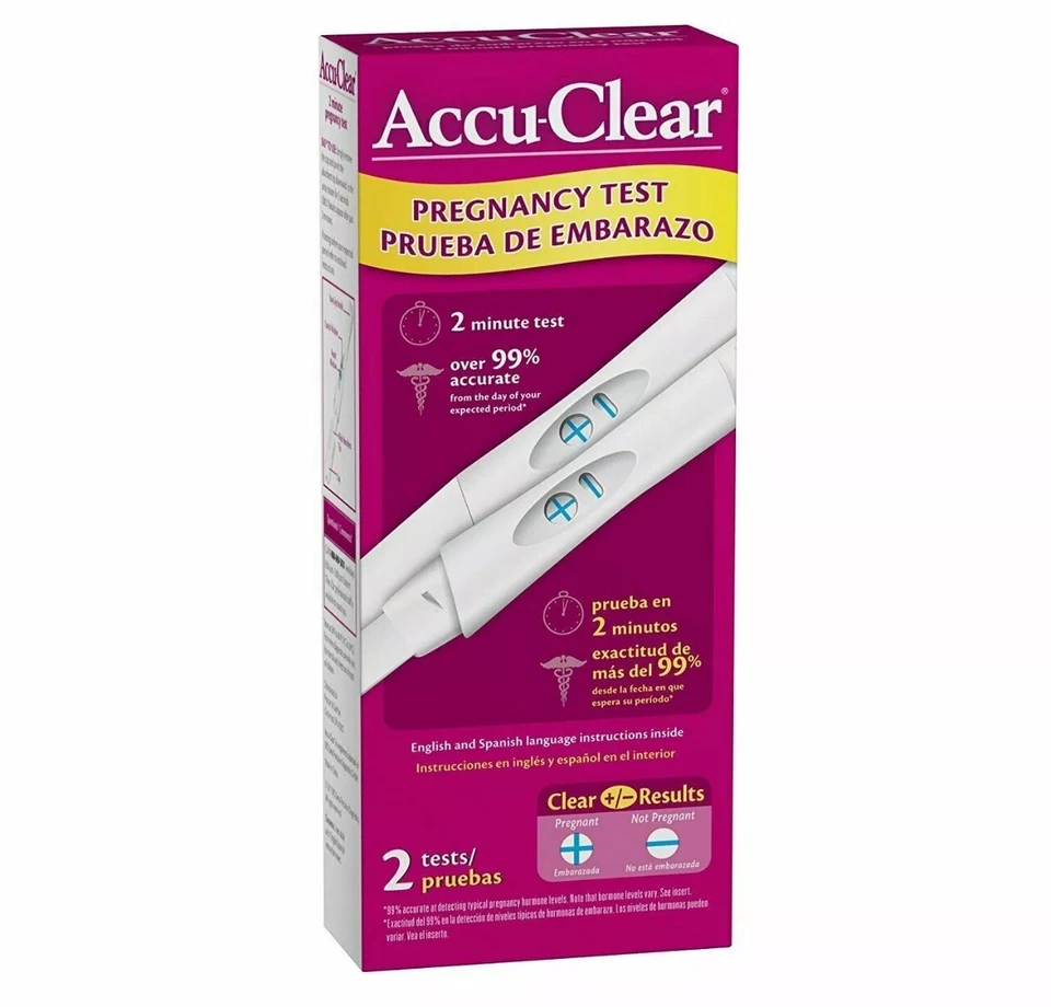 Palos visuales Accu Clear para prueba de embarazo temprano 99% de precisión resultado paquete de 6 quilates Foto 2 de 2