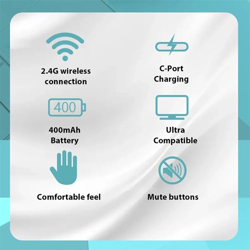 Transparent Mouse Dual Mode 2.4G Bluetooth Rechargeable Mouse Noiseless Cordless - Photo 6/21