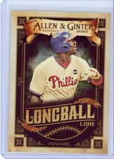 2020 Topps Allen & Ginter Ryan Howard Longball Lore Insert Philadelphia Phillies