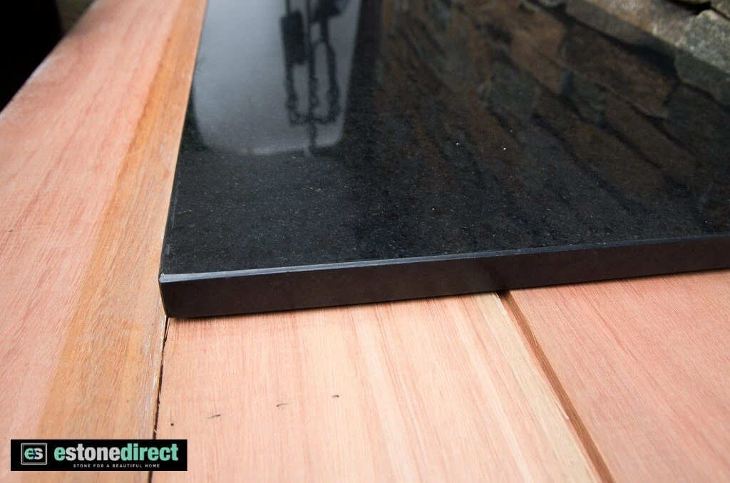 SALE - Fireplace Hearth Black Polished Granite 1800x500x30mm - Vanity,  Bench top | eBay