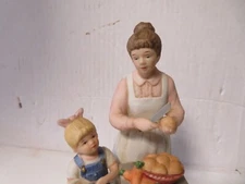 Homco Vintage  Denim Days 1985 "HELPING MOM" Figurine - #8821