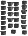 PondH2o 11" Square Aquatic Plastic Slotted Mesh Pond Plant Flower Basket 25 Pack