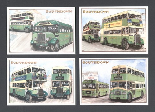 JUEGO DE POSTALES DE AUTOBUSES SOUTHDOWN Leyland PD3/4 Guy Arab III y IV Titan TD1 y PD2/1Z - Imagen 2 de 2