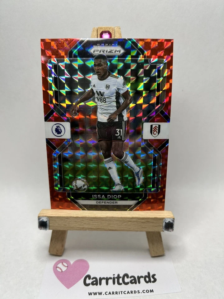 ISSA DIOP 2022-23 Panini Prizm Premier League RED MOSAIC PRIZM #71 Fulham - Image 3 of 4