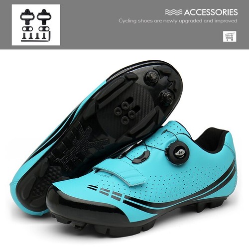 Road Cycling Sneakers Men Mtb Bike Self-locking Shoes with Spd-SL Cleats - Picture 5 of 24