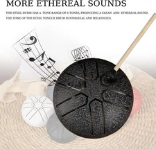 Steel Tongue Drum Rain Chime Rain Drum Instrument For Outside, Drum Handpan