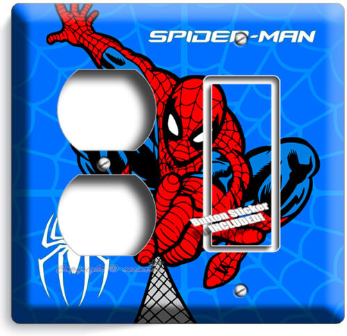INCREDIBILE SPIDERMAN INTERRUTTORE LUCE USCITA PIASTRA A PARETE RAGAZZI FUMETTI SALA GIOCHI ARREDAMENTO ARTISTICO - Foto 27 di 32