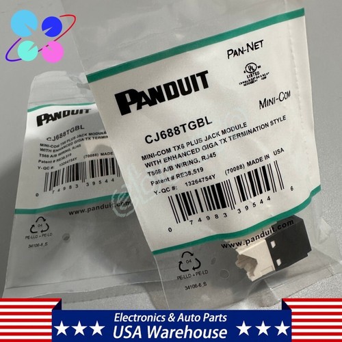 Qty 50 Panduit Giga TX Cat6 Network jack CJ688TGRD CJ688TGBU CJ688TGYL CJ688TGBL - Picture 7 of 38