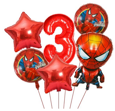 Spiderman Folienballon + Zahl Superheld Jungen Kinder Geburtstag Party Deko - Bild 15 von 21