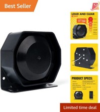 Compact 200 Watt Siren Speaker in Corrosion-Resistant Aluminum for Outdoor Use