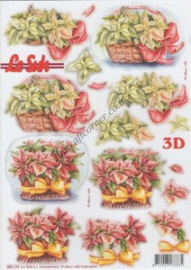 Christmas Candles Die Cut 3D Decoupage Sheet Paper Crafts Card Making NO CUTTING
