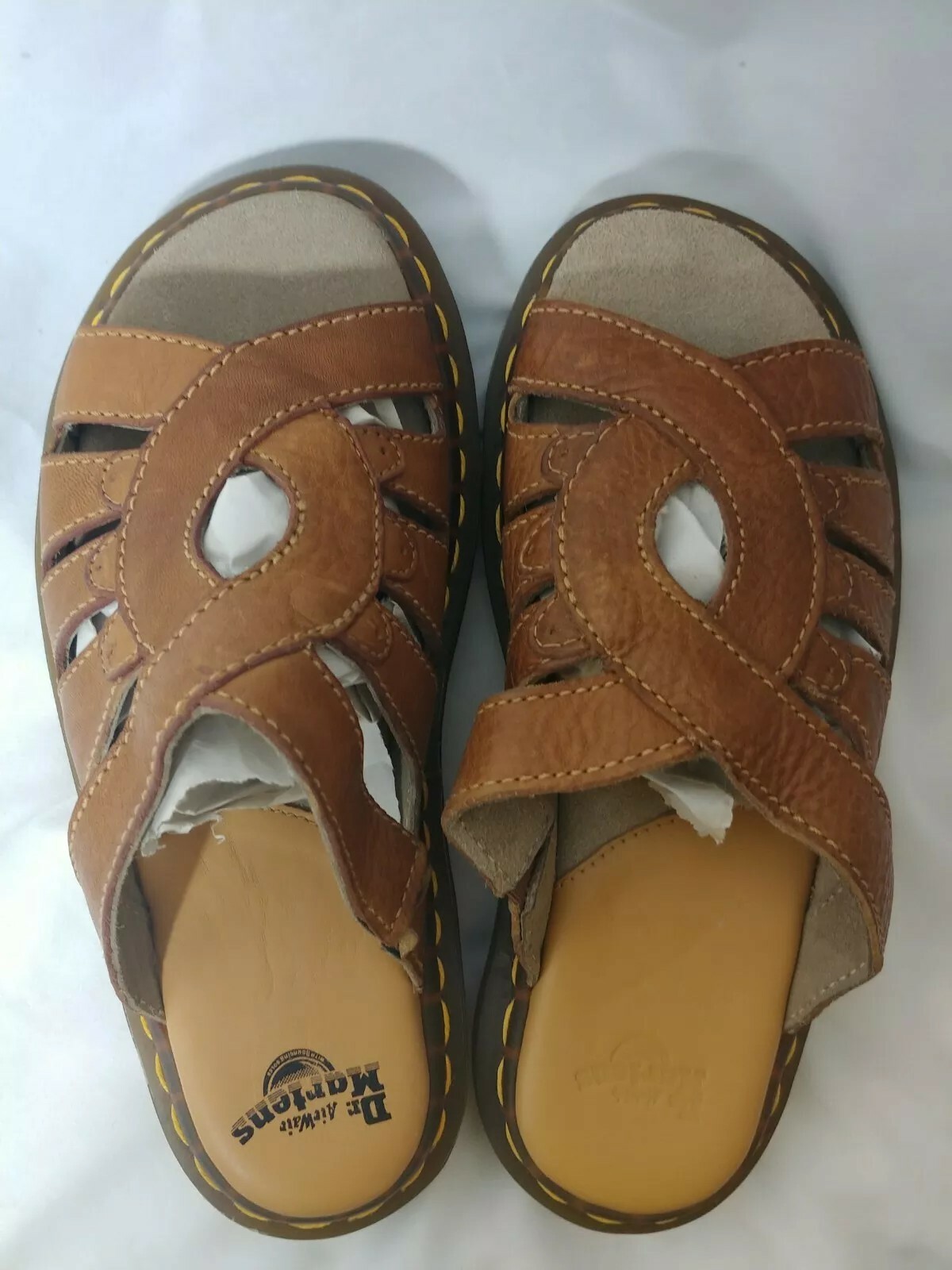 Womens Dr. Doc Marten USA Size 6 Leather Sandals Light Brown New with Defects Womens Dr. Doc Marten USA Size 6 Leather Sandals Light Brown New with Defects