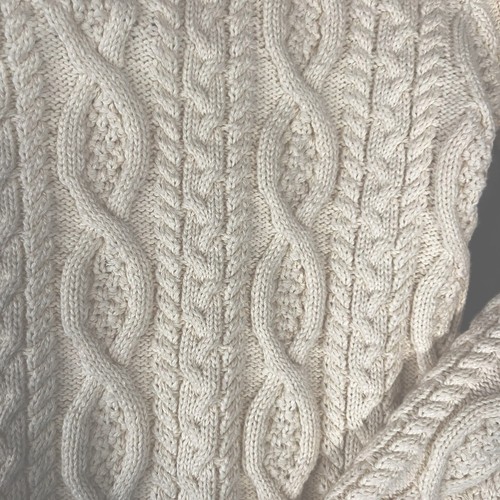 Hope & Henry Cable Knit Fishermans Sweater Organic Cotton Medium Henley - Picture 5 of 12