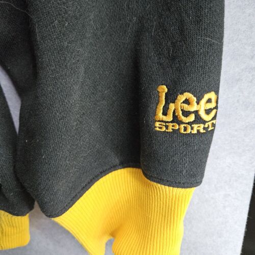 Vintage Pittsburgh Steelers Sweatshirt Mens Embroidered Lee Sport Black Size XL - Picture 4 of 11