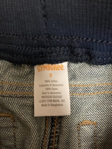Gymboree Size 5 Girls Blue Jeans Elasticized Drawstring Waist - Picture 4 of 4