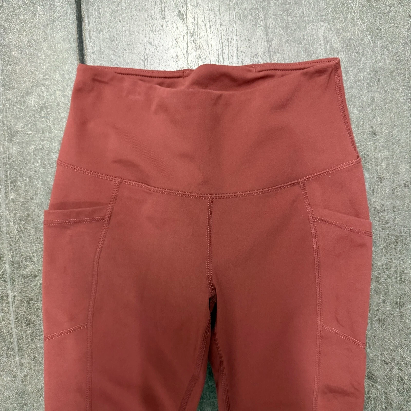 yogalicious lux activewear high waist maroon windsor wine leggings