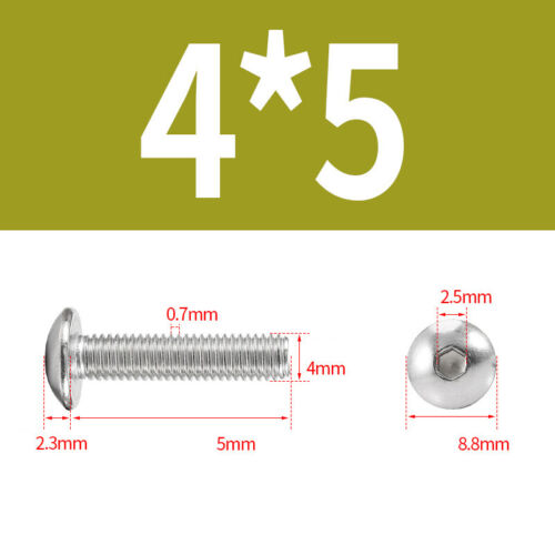Button Head Screws Allen Key Socket Bolts 304 Stainless Steel M3 M4 M5 M6 M8 M10 - Picture 19 of 81