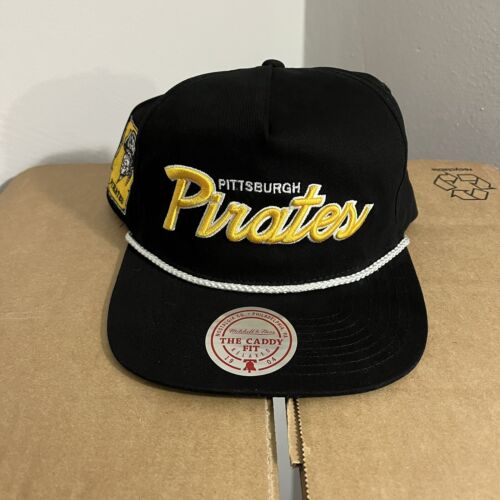 NWT Pittsburgh Pirates Snapback Hat Mitchell And Ness Script Golfer Paul Skenes - Picture 2 of 5